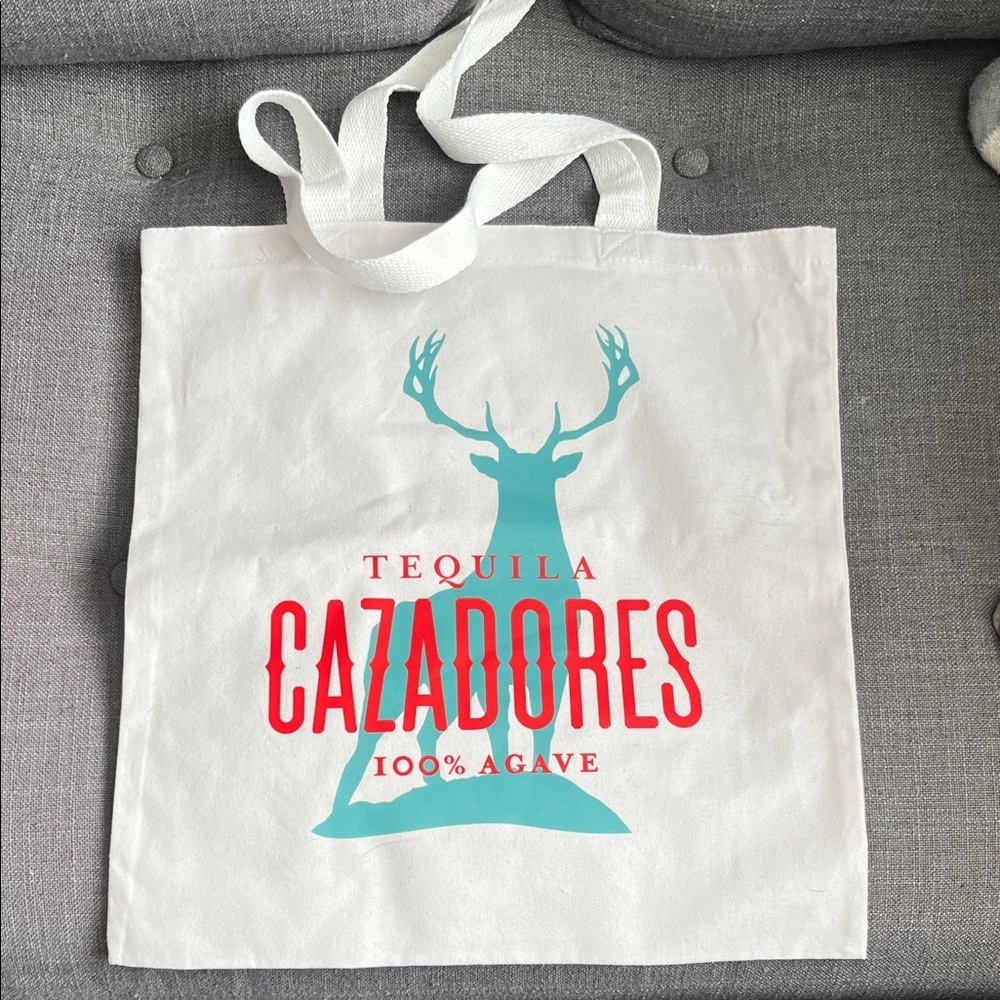 Cazadores Tequila Teal and Red Canvas Tote NEW